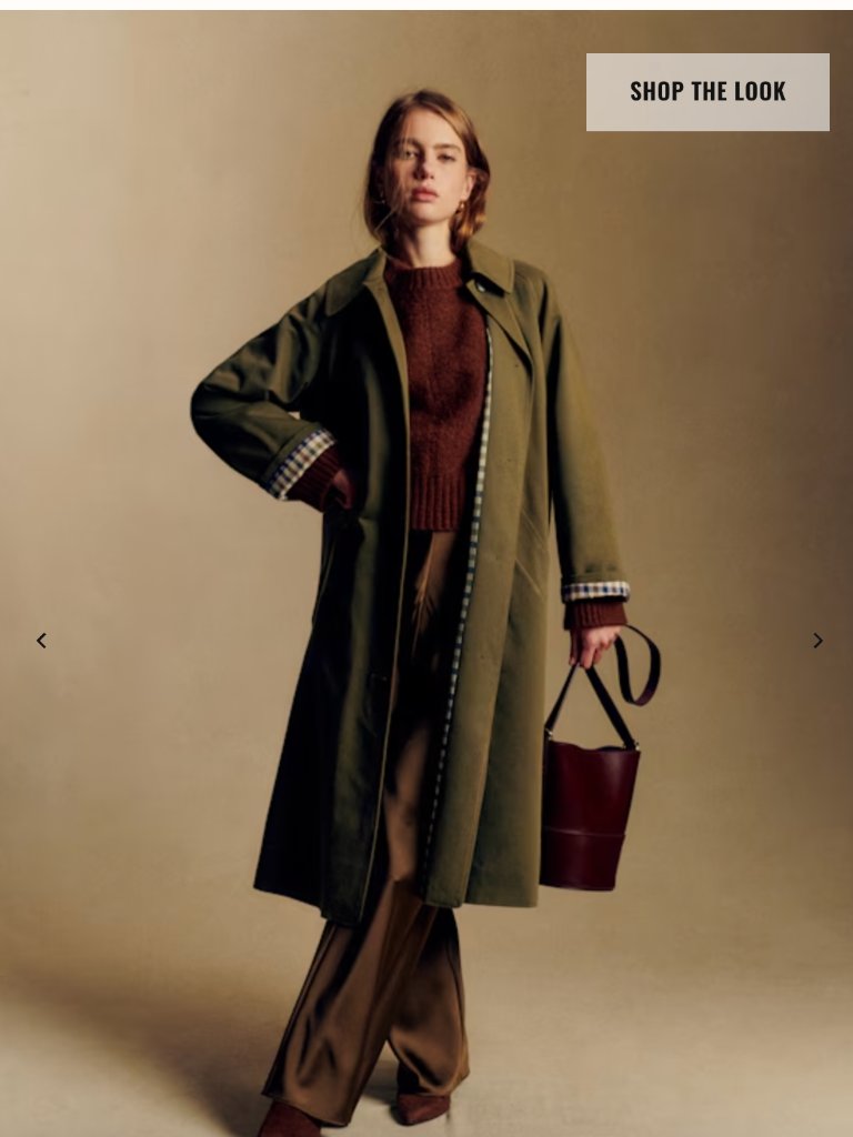 Sezane Clyde Coat - Dark Green